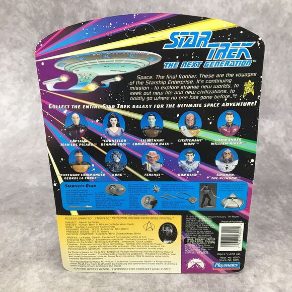 STAR TREK The Next Generation Lieutenant George La Forge Playmates Figure- Read - Picture 6 of 9